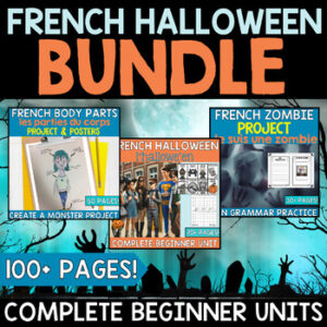 French Halloween - l'halloween - projects & posters - Middle School FSL bundle