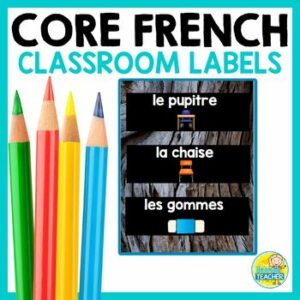 French School Supply Labels - la salle de classe