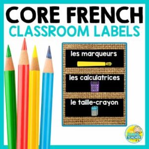French School Supply Labels - la salle de classe