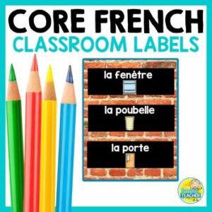French School Supply Labels - la salle de classe