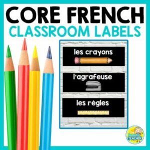 French School Supply Labels - la salle de classe