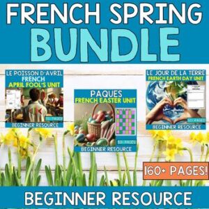 French Spring Bundle - April Fool's Day, Earth Day & Easter Units & Projects