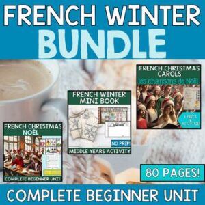 French Winter Bundle - les activités d'hiver - FSL - Middle Years French